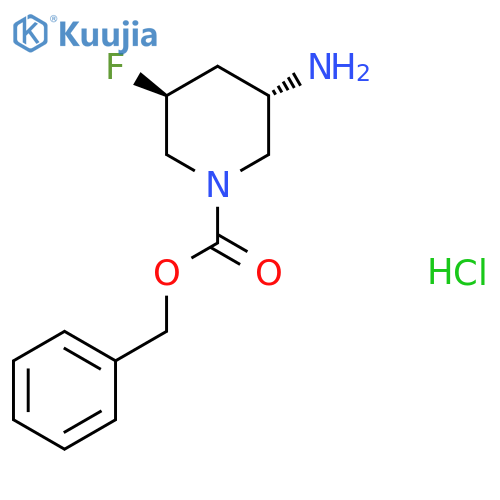 Benzyl (3S,5S)-3-amino-5-fluoropiperidine-1-carboxylate hydrochloride structure