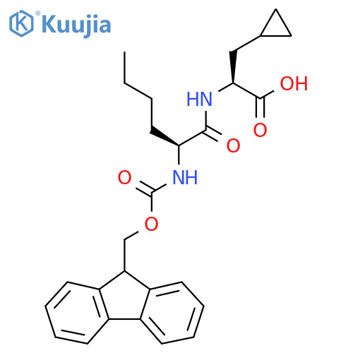 (2S)-3-cyclopropyl-2-(2S)-2-({(9H-fluoren-9-yl)methoxycarbonyl}amino)hexanamidopropanoic acid structure