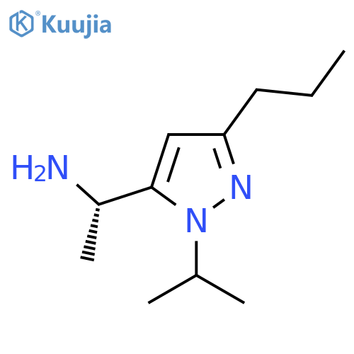 (1S)-1-1-(propan-2-yl)-3-propyl-1H-pyrazol-5-ylethan-1-amine structure