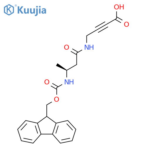 4-(3S)-3-({(9H-fluoren-9-yl)methoxycarbonyl}amino)butanamidobut-2-ynoic acid structure