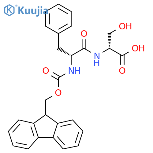 (2R)-2-(2R)-2-({(9H-fluoren-9-yl)methoxycarbonyl}amino)-3-phenylpropanamido-3-hydroxypropanoic acid structure