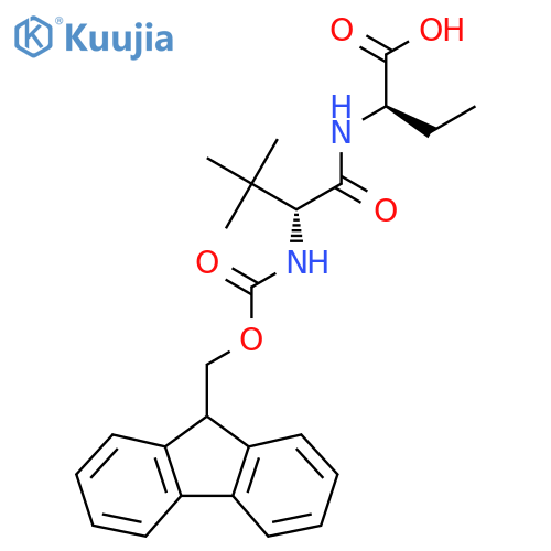 (2R)-2-(2R)-2-({(9H-fluoren-9-yl)methoxycarbonyl}amino)-3,3-dimethylbutanamidobutanoic acid structure