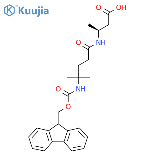 (3S)-3-4-({(9H-fluoren-9-yl)methoxycarbonyl}amino)-4-methylpentanamidobutanoic acid structure
