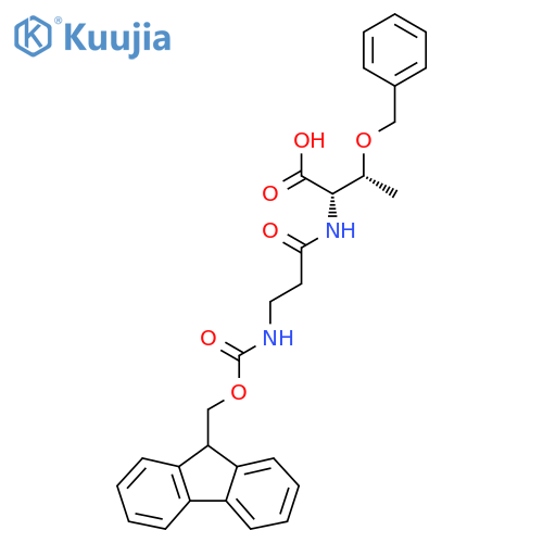 (2S,3R)-3-(benzyloxy)-2-3-({(9H-fluoren-9-yl)methoxycarbonyl}amino)propanamidobutanoic acid structure