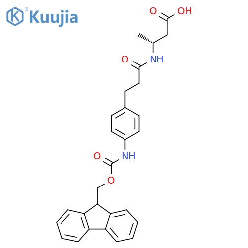 (3R)-3-{3-4-({(9H-fluoren-9-yl)methoxycarbonyl}amino)phenylpropanamido}butanoic acid structure