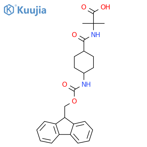 2-methyl-2-{(1s,4s)-4-({(9H-fluoren-9-yl)methoxycarbonyl}amino)cyclohexylformamido}propanoic acid structure