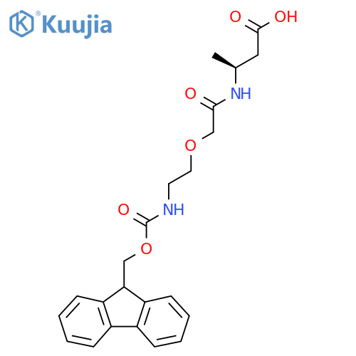 (3S)-3-{2-2-({(9H-fluoren-9-yl)methoxycarbonyl}amino)ethoxyacetamido}butanoic acid structure