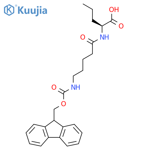 (2S)-2-5-({(9H-fluoren-9-yl)methoxycarbonyl}amino)pentanamidopentanoic acid structure
