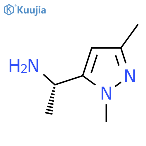 (1S)-1-(1,3-dimethyl-1H-pyrazol-5-yl)ethan-1-amine structure