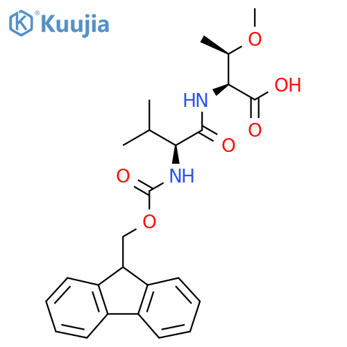 (2S,3R)-2-(2S)-2-({(9H-fluoren-9-yl)methoxycarbonyl}amino)-3-methylbutanamido-3-methoxybutanoic acid structure