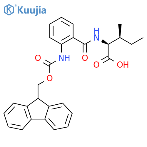 (2S,3S)-2-{2-({(9H-fluoren-9-yl)methoxycarbonyl}amino)phenylformamido}-3-methylpentanoic acid structure