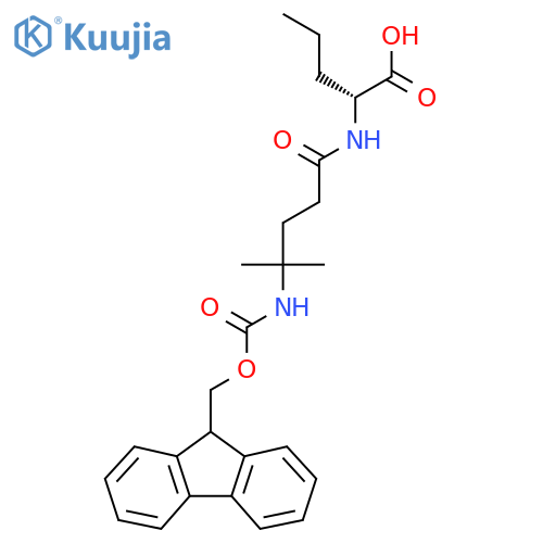 (2R)-2-4-({(9H-fluoren-9-yl)methoxycarbonyl}amino)-4-methylpentanamidopentanoic acid structure