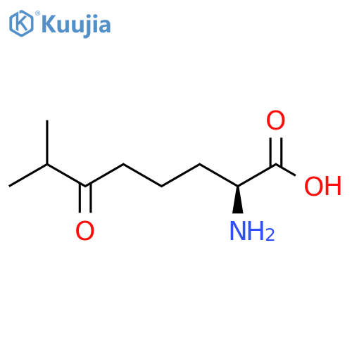 (2S)-2-amino-7-methyl-6-oxooctanoic acid structure