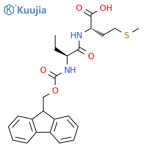 (2S)-2-(2S)-2-({(9H-fluoren-9-yl)methoxycarbonyl}amino)butanamido-4-(methylsulfanyl)butanoic acid structure
