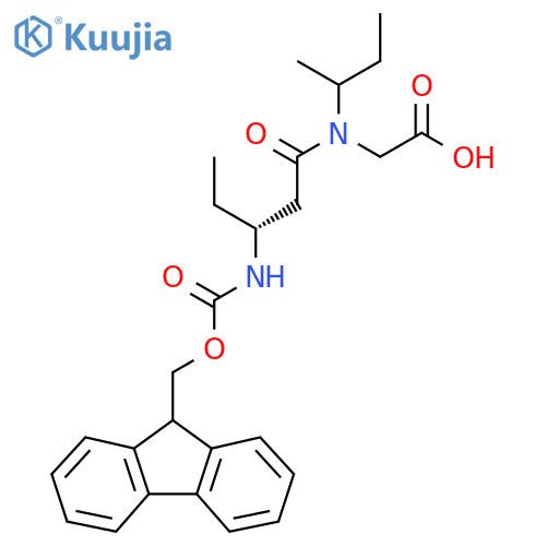 2-(3R)-N-(butan-2-yl)-3-({(9H-fluoren-9-yl)methoxycarbonyl}amino)pentanamidoacetic acid structure