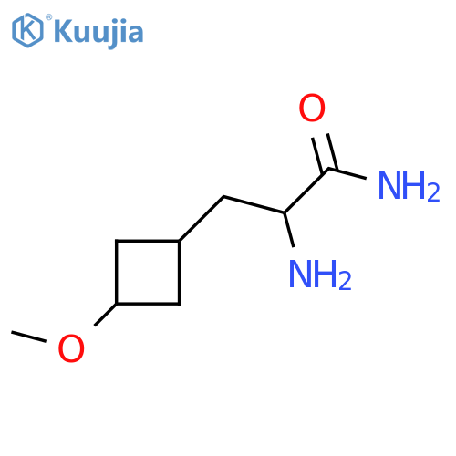 2-amino-3-(1s,3r)-3-methoxycyclobutylpropanamide structure