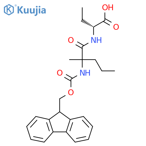 (2R)-2-2-({(9H-fluoren-9-yl)methoxycarbonyl}amino)-2-methylpentanamidobutanoic acid structure