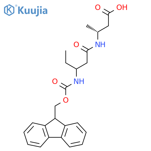 (3R)-3-3-({(9H-fluoren-9-yl)methoxycarbonyl}amino)pentanamidobutanoic acid structure