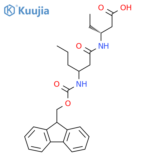 (3R)-3-3-({(9H-fluoren-9-yl)methoxycarbonyl}amino)hexanamidopentanoic acid structure