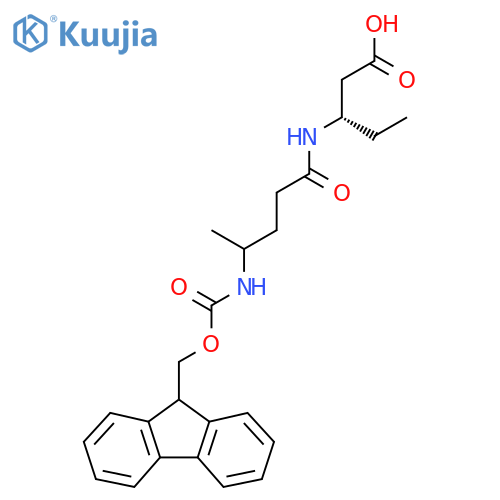 (3S)-3-4-({(9H-fluoren-9-yl)methoxycarbonyl}amino)pentanamidopentanoic acid structure