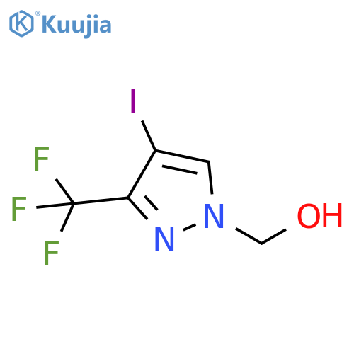 4-iodo-3-(trifluoromethyl)-1H-pyrazol-1-yl]methanol structure