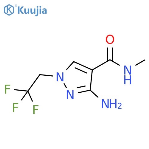 3-amino-N-methyl-1-(2,2,2-trifluoroethyl)-1H-pyrazole-4-carboxamide structure