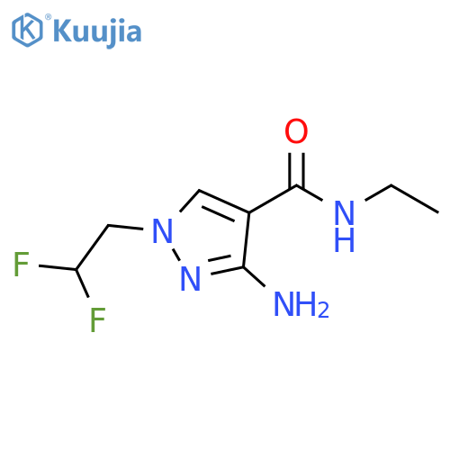 3-amino-1-(2,2-difluoroethyl)-N-ethyl-1H-pyrazole-4-carboxamide structure