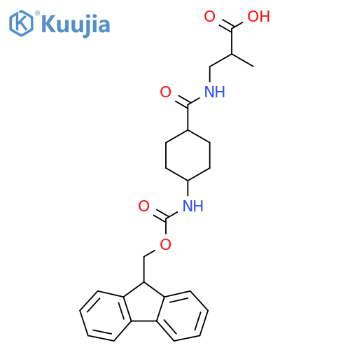 2-methyl-3-{(1s,4s)-4-({(9H-fluoren-9-yl)methoxycarbonyl}amino)cyclohexylformamido}propanoic acid structure