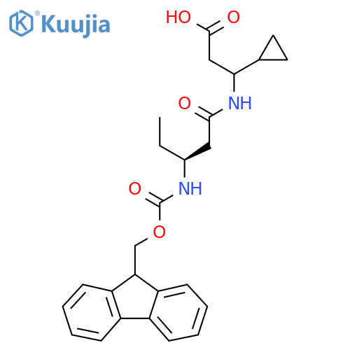 3-cyclopropyl-3-(3S)-3-({(9H-fluoren-9-yl)methoxycarbonyl}amino)pentanamidopropanoic acid structure