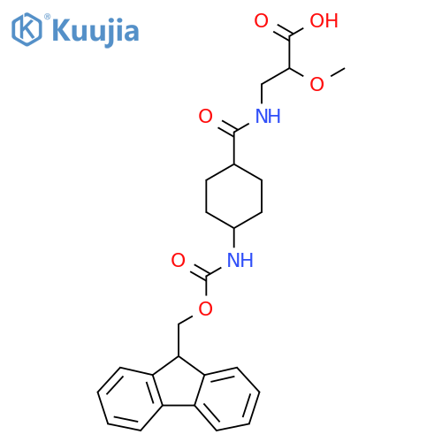 2-methoxy-3-{(1s,4s)-4-({(9H-fluoren-9-yl)methoxycarbonyl}amino)cyclohexylformamido}propanoic acid structure