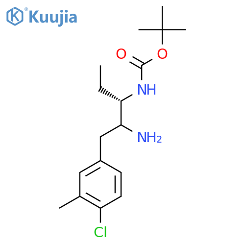 tert-butyl N-(3S)-2-amino-1-(4-chloro-3-methylphenyl)pentan-3-ylcarbamate structure