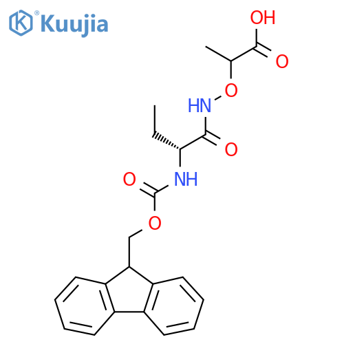 2-{(2R)-2-({(9H-fluoren-9-yl)methoxycarbonyl}amino)butanamidooxy}propanoic acid structure