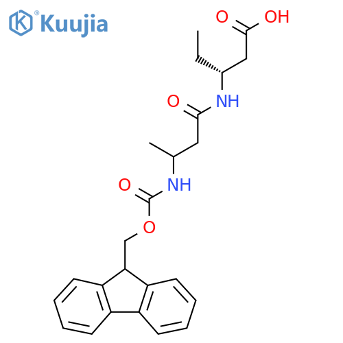 (3R)-3-3-({(9H-fluoren-9-yl)methoxycarbonyl}amino)butanamidopentanoic acid structure
