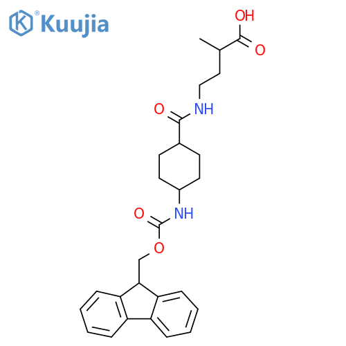 2-methyl-4-{(1s,4s)-4-({(9H-fluoren-9-yl)methoxycarbonyl}amino)cyclohexylformamido}butanoic acid structure