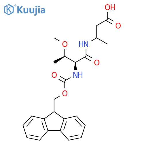 3-(2S,3R)-2-({(9H-fluoren-9-yl)methoxycarbonyl}amino)-3-methoxybutanamidobutanoic acid structure