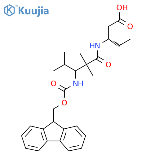 (3S)-3-3-({(9H-fluoren-9-yl)methoxycarbonyl}amino)-2,2,4-trimethylpentanamidopentanoic acid structure