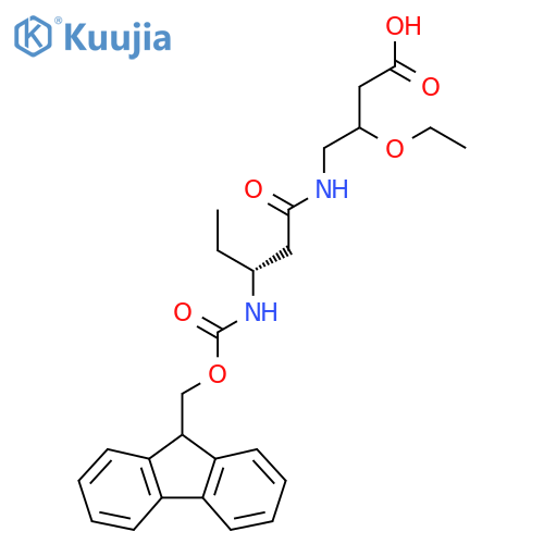 3-ethoxy-4-(3R)-3-({(9H-fluoren-9-yl)methoxycarbonyl}amino)pentanamidobutanoic acid structure