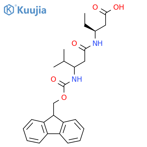 (3S)-3-3-({(9H-fluoren-9-yl)methoxycarbonyl}amino)-4-methylpentanamidopentanoic acid structure
