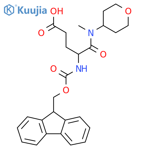 4-({(9H-fluoren-9-yl)methoxycarbonyl}amino)-4-methyl(oxan-4-yl)carbamoylbutanoic acid structure
