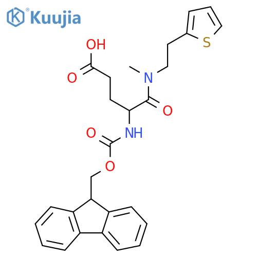 4-({(9H-fluoren-9-yl)methoxycarbonyl}amino)-4-{methyl2-(thiophen-2-yl)ethylcarbamoyl}butanoic acid structure