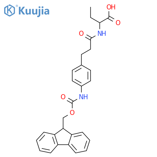 2-{3-4-({(9H-fluoren-9-yl)methoxycarbonyl}amino)phenylpropanamido}butanoic acid structure