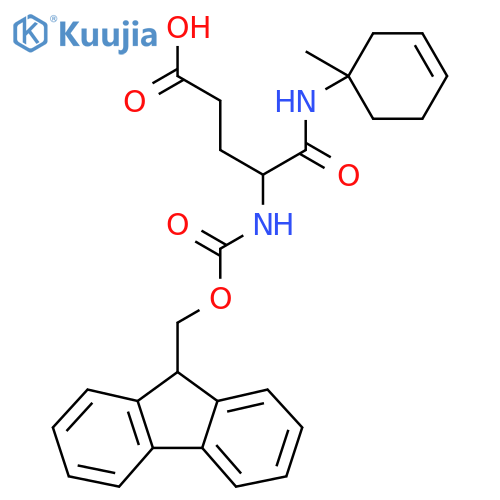 4-({(9H-fluoren-9-yl)methoxycarbonyl}amino)-4-(1-methylcyclohex-3-en-1-yl)carbamoylbutanoic acid structure