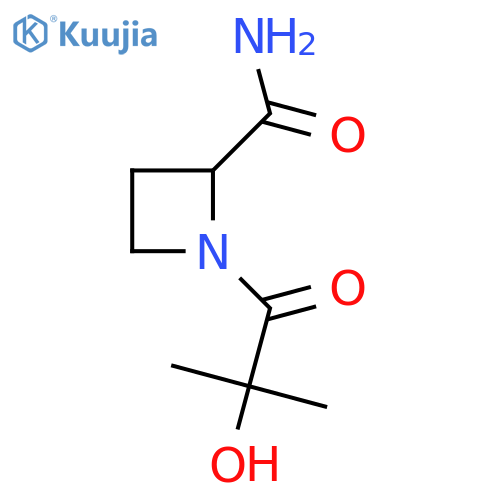 1-(2-hydroxy-2-methylpropanoyl)azetidine-2-carboxamide structure