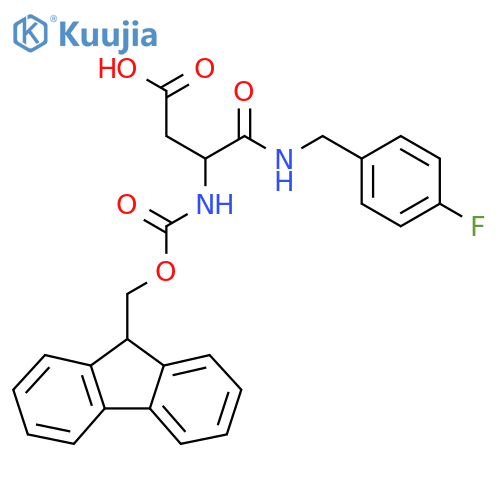 3-({(9H-fluoren-9-yl)methoxycarbonyl}amino)-3-{(4-fluorophenyl)methylcarbamoyl}propanoic acid structure