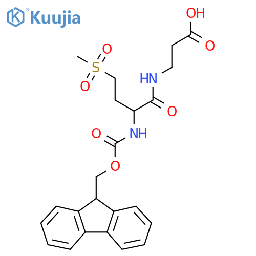 3-2-({(9H-fluoren-9-yl)methoxycarbonyl}amino)-4-methanesulfonylbutanamidopropanoic acid structure