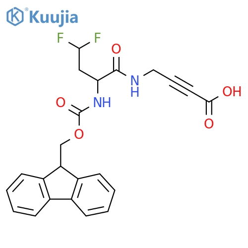 4-2-({(9H-fluoren-9-yl)methoxycarbonyl}amino)-4,4-difluorobutanamidobut-2-ynoic acid structure