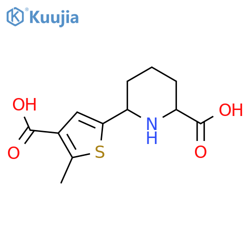 6-(4-carboxy-5-methylthiophen-2-yl)piperidine-2-carboxylic acid structure