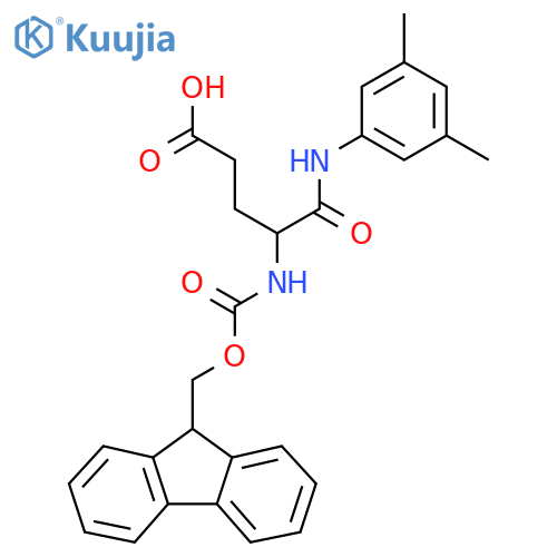 4-(3,5-dimethylphenyl)carbamoyl-4-({(9H-fluoren-9-yl)methoxycarbonyl}amino)butanoic acid structure