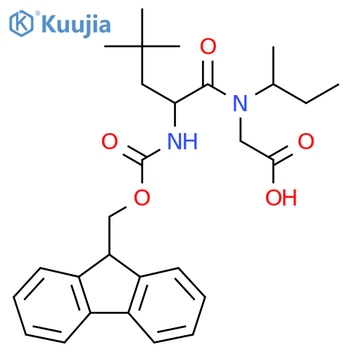 2-[N-(butan-2-yl)-2-({[(9H-fluoren-9-yl)methoxy]carbonyl}amino)-4,4-dimethylpentanamido]acetic acid structure