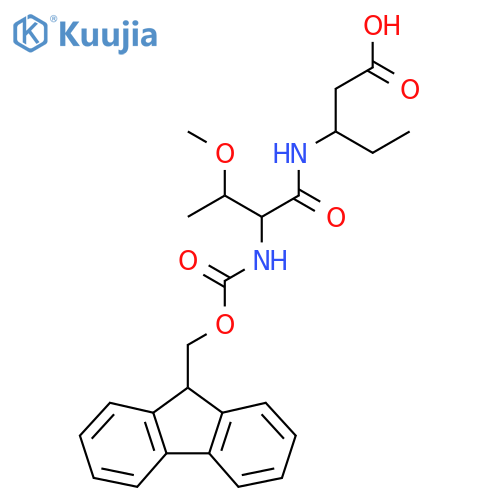3-2-({(9H-fluoren-9-yl)methoxycarbonyl}amino)-3-methoxybutanamidopentanoic acid structure
